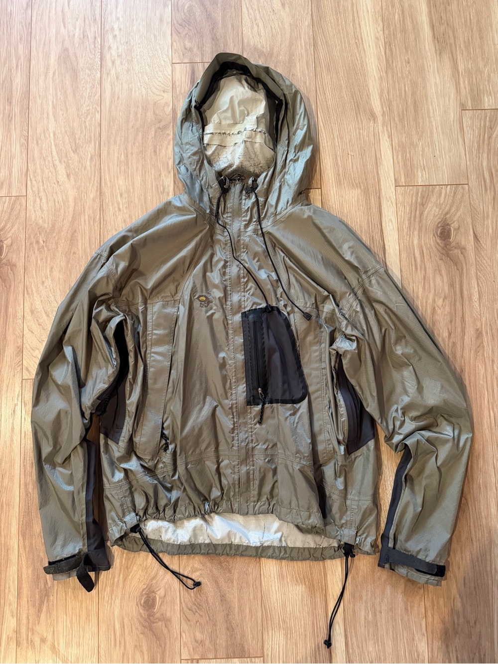 Mountain Hardwear Olive Hooded Rain Jacket